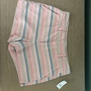 GAP High Waist Shorts with Pink and Blue Stripes